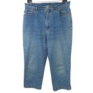 Lauren Jeans Ralph Lauren Crop Denim Womens Size 12 HIgh Rise Stretch Capri